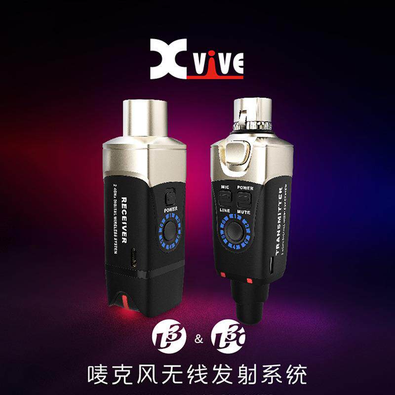 XviveU3C有线麦克风转换无线麦舒尔话筒电容唛森海采访配件