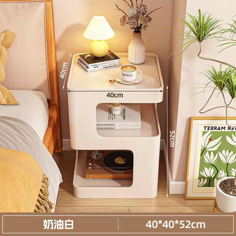 现代简约小户型客厅沙发边几可移动奶油风迷你茶几创意铁艺床头柜