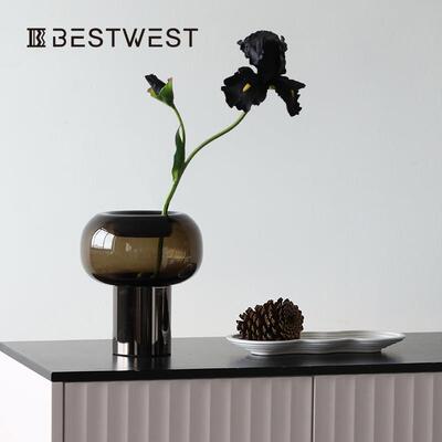 博西家居玻璃AD20042花瓶摆件厅插花饰餐桌装水培品鲜花瓶样板客
