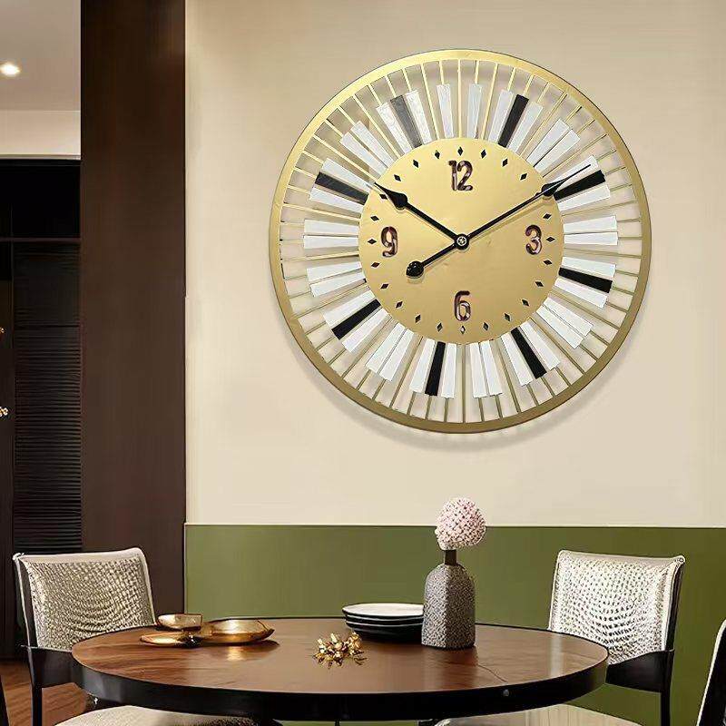 美式钟表挂钟现代装饰画简约时钟创意家用时尚挂表大气北欧挂钟