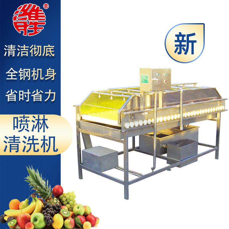 全自动果蔬喷淋式清洗机根茎类蔬菜清洗机土豆山豆清洗机