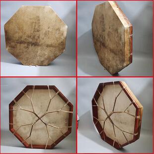 高档第安框鼓音乐疗愈冥想羊兽皮鼓牛皮印Shaman八角手鼓皮送鼓包