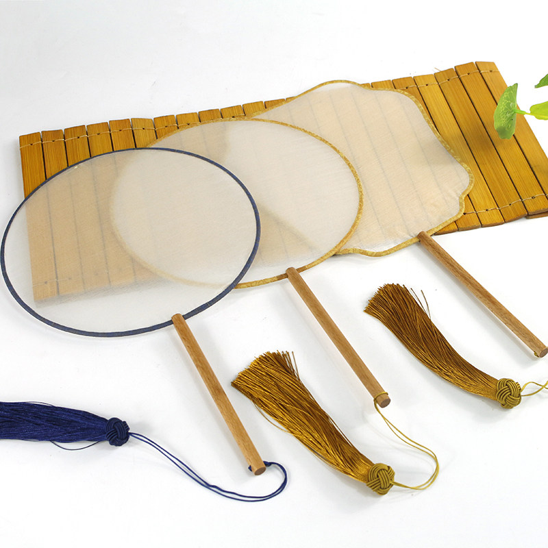 款真丝 团扇古风空白熟绢工笔手绘国画扇子中国风扇DIY练习赵之吴,居家日用,扇子,淘宝优惠券,粉丝福利购,淘宝优惠卷