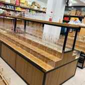 轻量级单面超市货架商店便利店物品展示架钢木散称食品零食货架