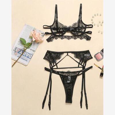 Sexy Lingerie Eyelashes Sexy Lace Strip Roll 3-Piece Set