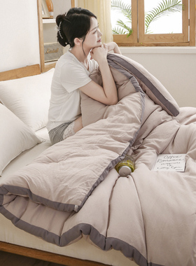 被子春秋被单人冬被1.5米6斤加厚学生宿舍夏季薄空调棉被1.8m四