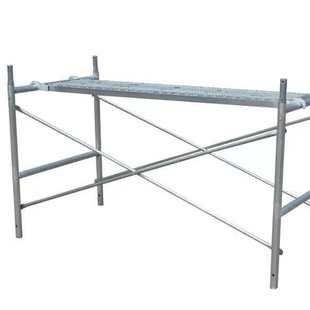 定制外贸出口移动铝合金脚手架全铝制双宽直爬梯斜梯安全梯爬架