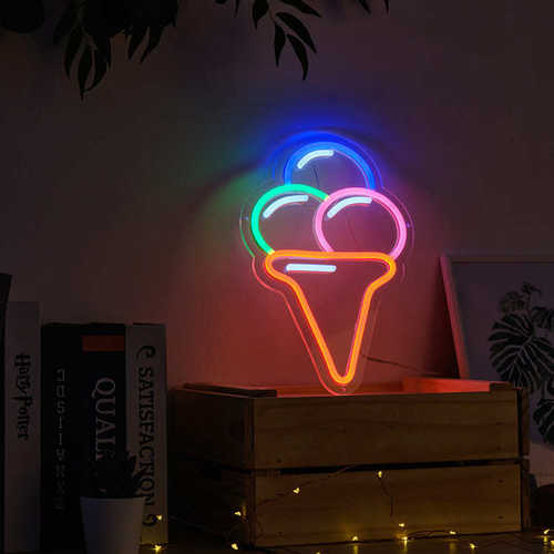 外贸霓虹灯发光字12v灯带led卧室家居电竞房酒吧装饰墙字母logo灯