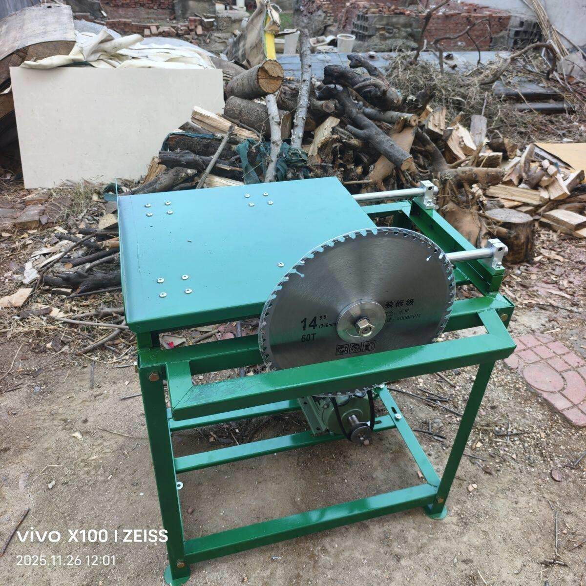 简易推台锯家用电锯柴机锯板锯柴All圆木锯农用推台锯工地锯木