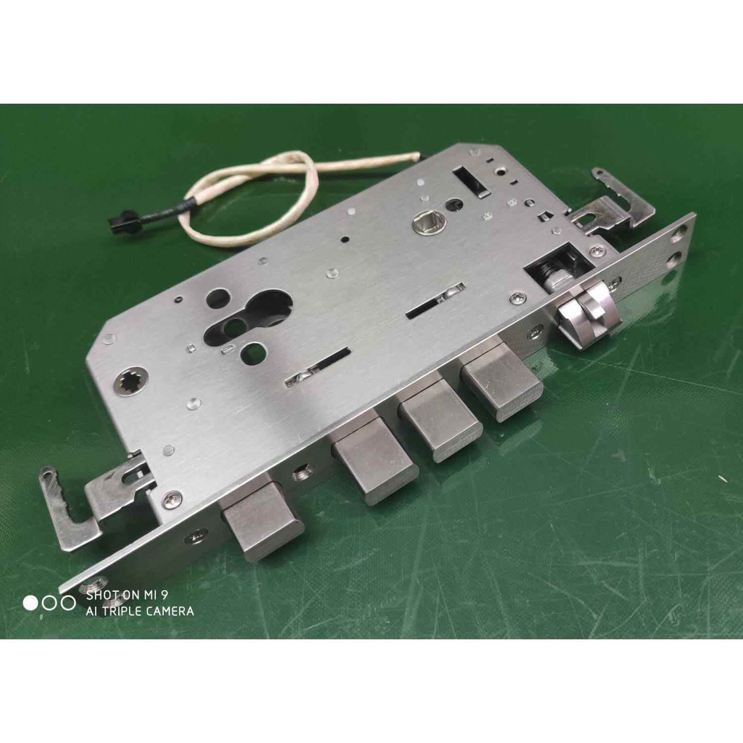 5V6V电机离合器304不锈钢6068多锁点防盗门智能指纹锁电子锁体