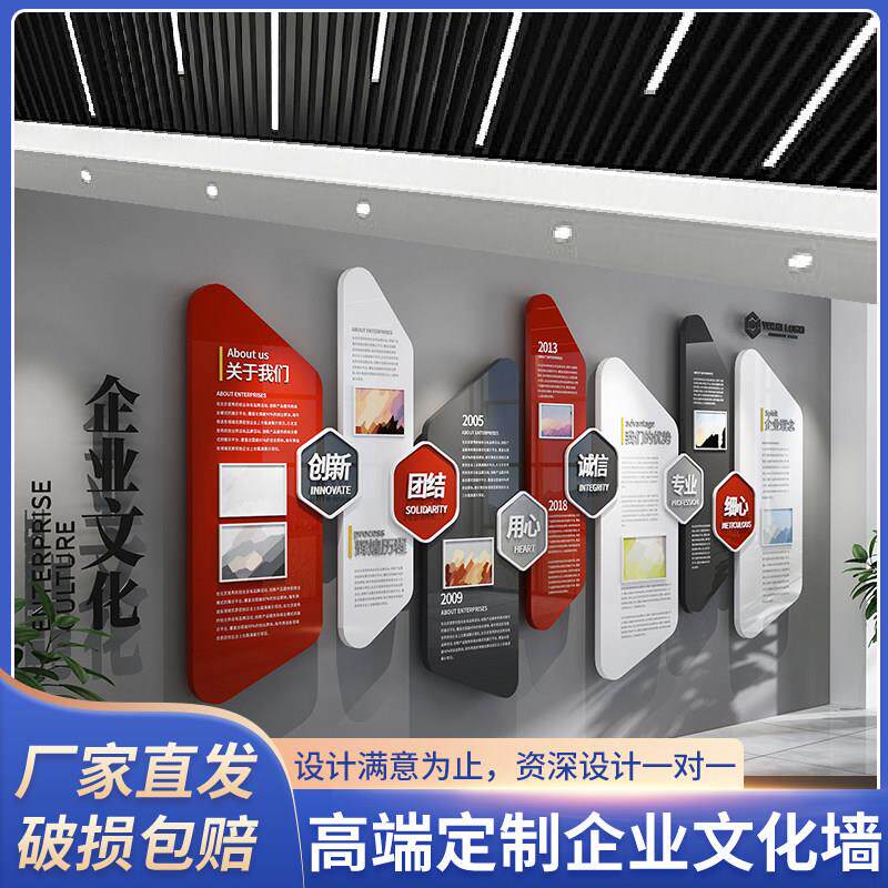 定制企业文化墙照片背景墙公司装饰会议室办公室员工天地团队风采