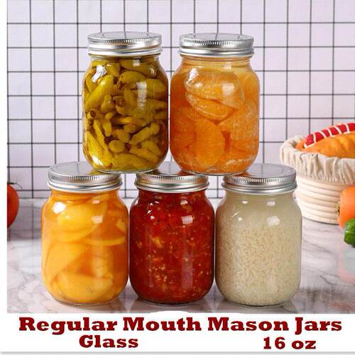 Glass Regular Mouth Mason Jars Canning Jars for Food Storage