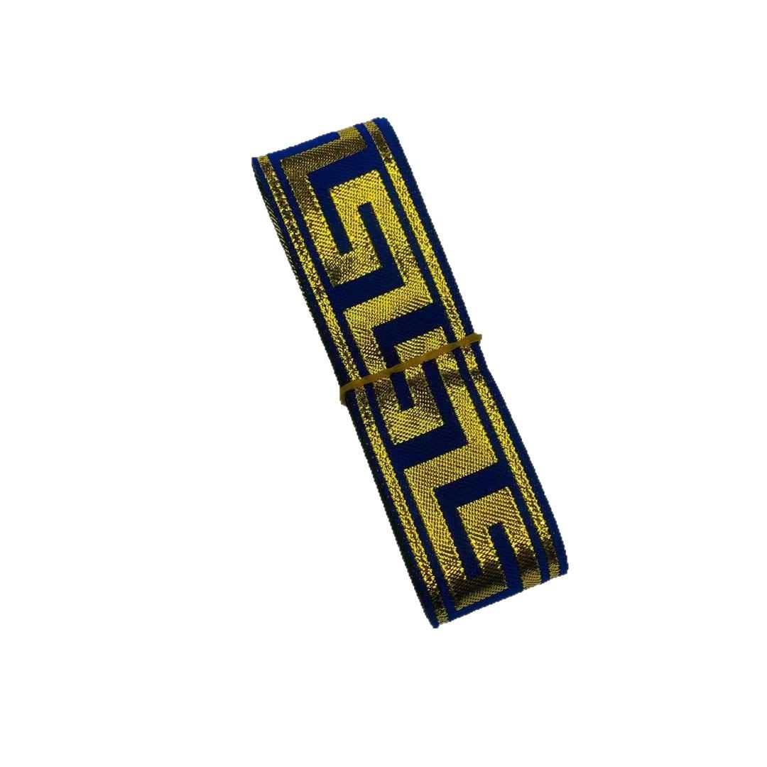 汝蝶3.3cm涤纶金银线民族花边电脑提花织带壮族服装辅料配饰花边