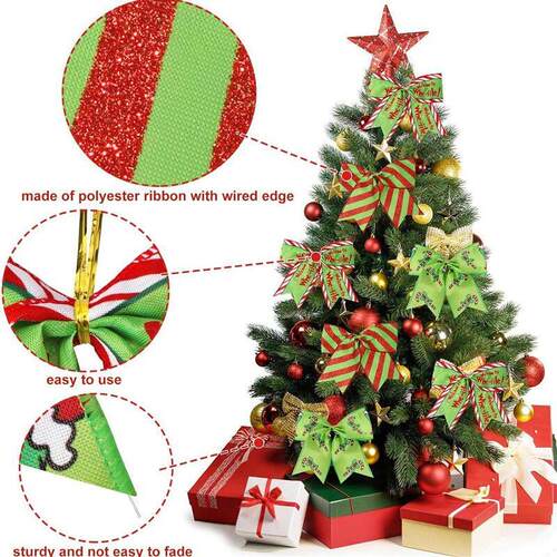 Colorful Christmas Candy Bows, Outdoor Indoor Holiday Decor