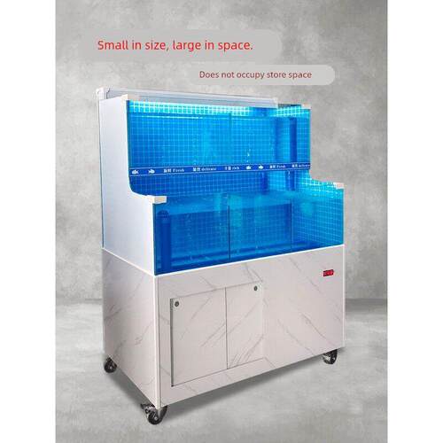 商用一体水产海鲜店餐饮卖鱼养海鲜专用鱼池移动海鲜池厂家直销