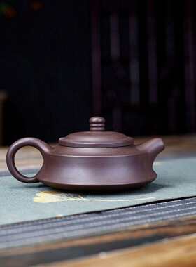 厂家宜兴紫砂壶纯全手工原矿紫朱泥舍得周盘壶泡茶壶