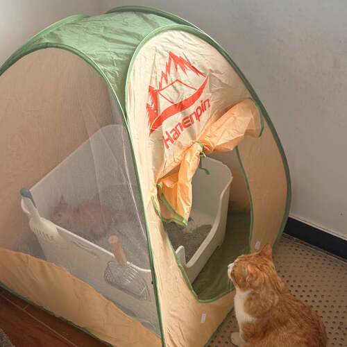 【拒绝满屋猫砂】猫砂盆防外溅围栏全封闭防外带砂家用猫厕所帐篷