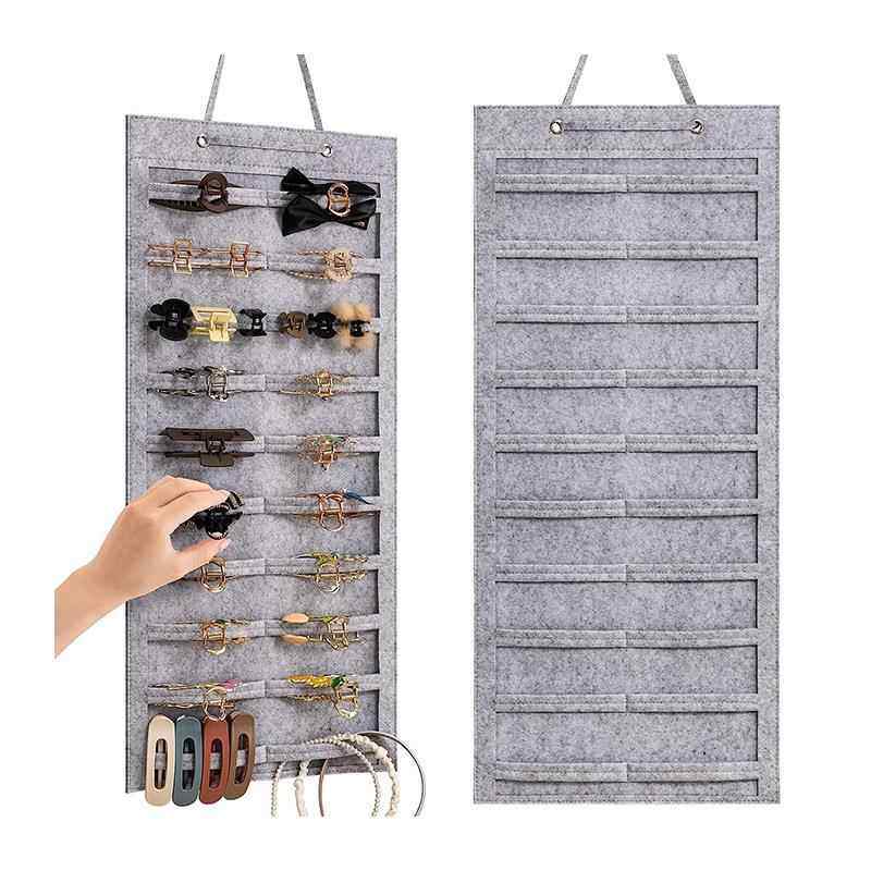 亚马逊新款 壁挂式毛毡眼镜袋 头饰发饰悬挂毛毡收纳袋发卡展示板