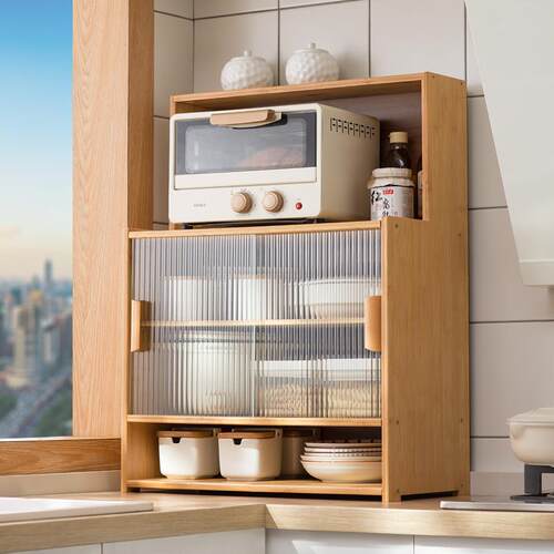 A10桌面收纳柜餐桌玻餐L边柜厨房面茶2023WZZ2水柜台桌上置物柜架