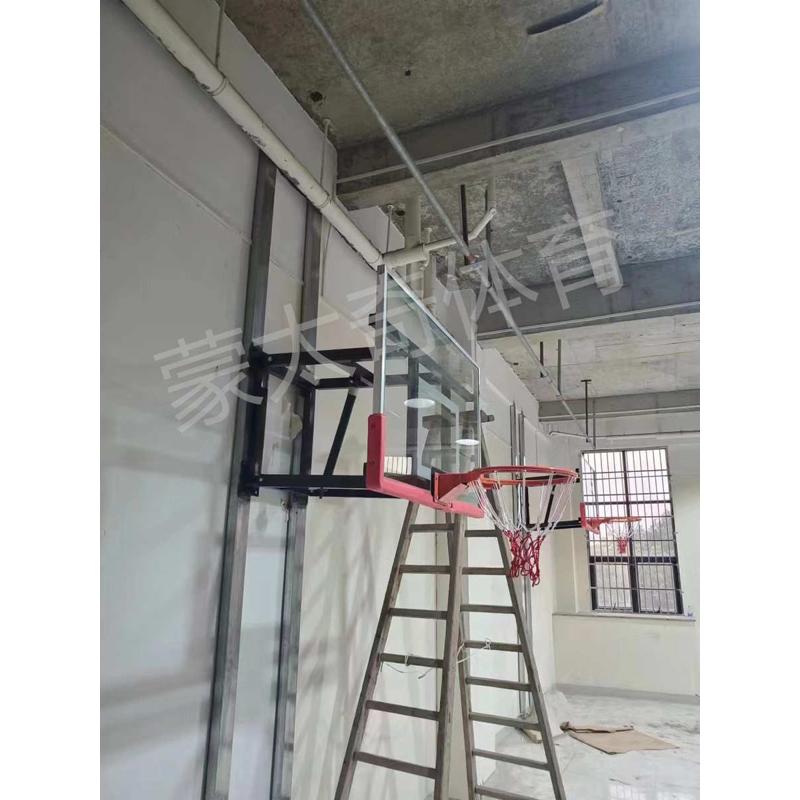 篮球架壁挂悬臂篮球架电动家用培训篮球架升降智能室内球馆青少年