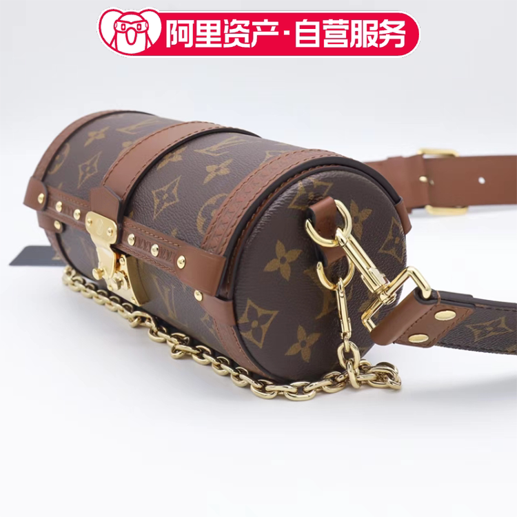 LV路易威登新款巴比龙圆筒单肩斜挎链条包
