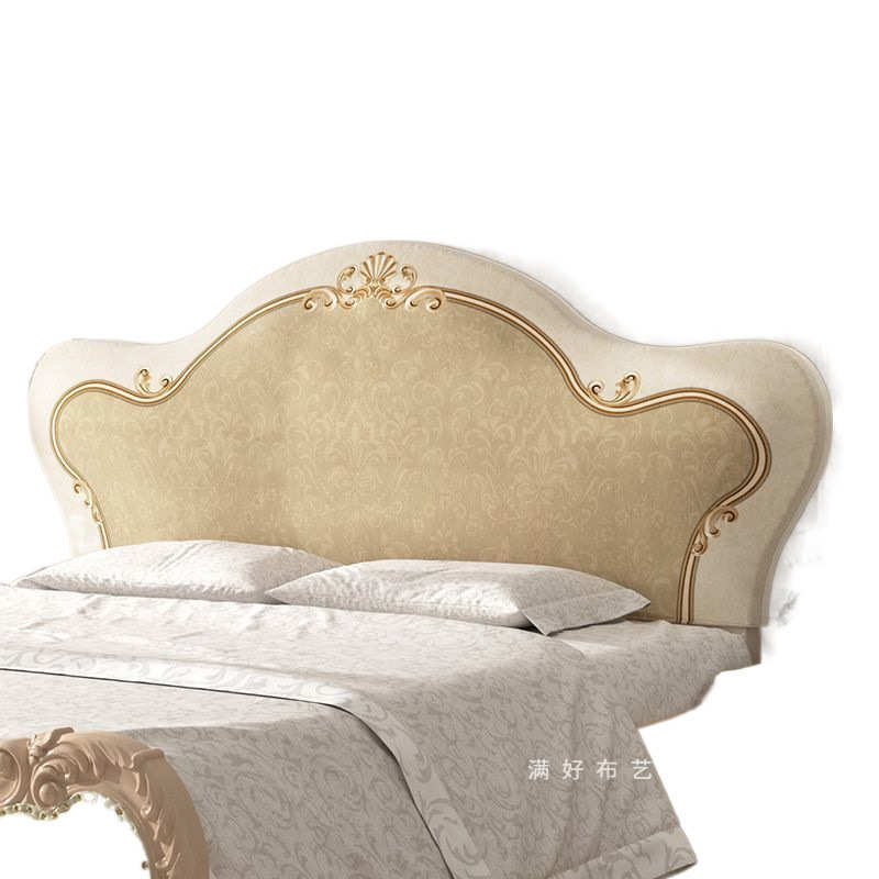 欧式床头套罩异形床头套床头保护罩高级轻奢凹凸弧形绒布床头罩