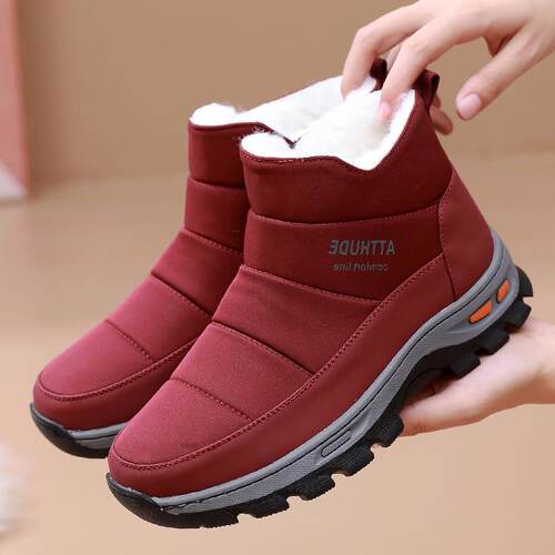 高档冬季加保暖防水纯羊毛老爸爸雪靴防滑软底中老地年北京男棉布