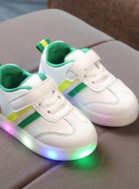 童鞋女童男童鞋summer shoes kids baby boys and girl LED shoes