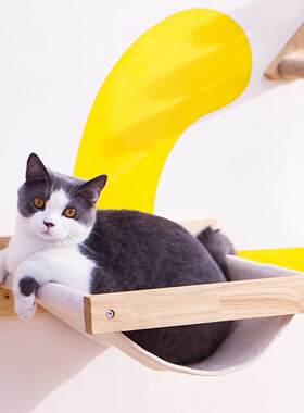 方便简单猫咪窝、可安装墙壁上，现代简约木质不易结合猫咪吊床