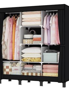 衣柜防尘简易组装家用卧室布衣柜结实耐用布艺小户型多层衣橱