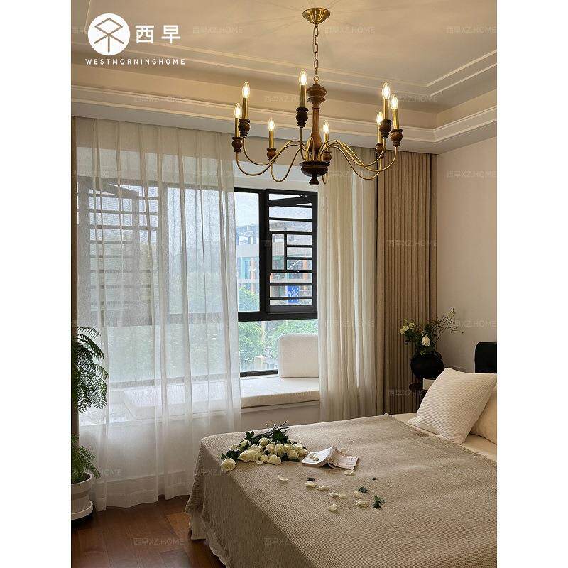 美式复古客厅灯蜡烛吊灯大厅主灯法式洋房别墅楼梯灯餐厅卧室灯具