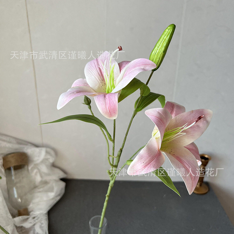 仿真花百合花假花客厅塑料大花束落地摆设绢花婚庆插花室内装饰件,鲜花速递/花卉仿真/绿植园艺,仿真绿植,淘宝优惠券,粉丝福利购,淘宝优惠卷