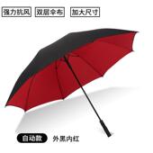 正品 定制双层高尔夫特大大风加厚务商迎宾加固抗三 长柄雨伞号男士