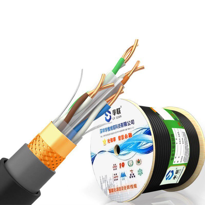 Wholesale Price Cat6 六类千兆0.57双屏蔽网线室外双护套300米
