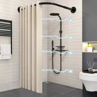 浴弧形磁罗马l隔断侧洗澡间款防水帘防霉打孔免孔新套装三吸