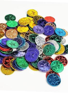 100pcs Gold Coins Pirate Treasure Game Halloween Kids Party