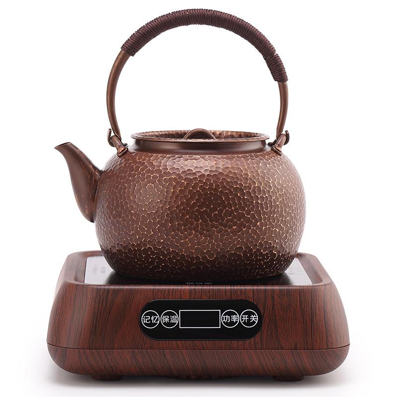 纯紫铜烧水壶家用铜壶沏茶壶手工泡茶壶电陶炉煮茶器茶具套装