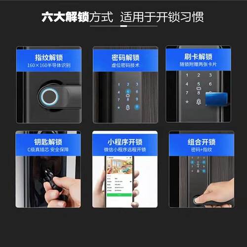 头工厂一B05握开源智能锁家用防盗门锁公寓门电子纹锁密锁码高端