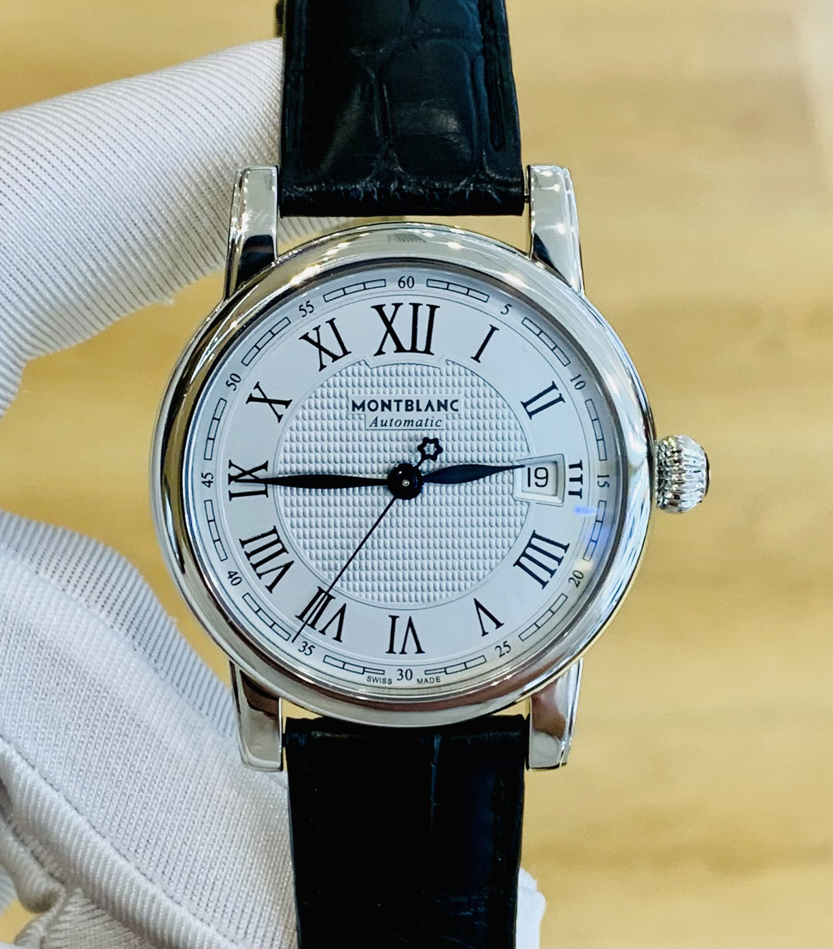 [9.8新]万宝龙明星系列手表自动机械男士腕表U0107114表径39mm