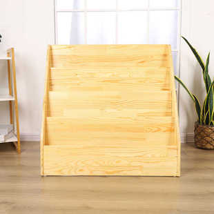 图书架幼儿园实木教具角柜儿童收纳图书柜储物书架幼儿园柜子