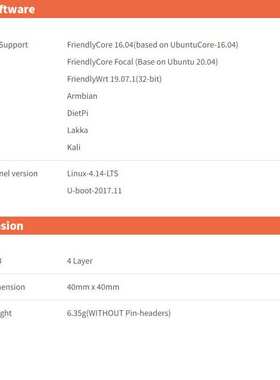 NanoPi Neo Core-LTS 512M RAM/8GB eMMC Allwinner H3 Cortex-A7