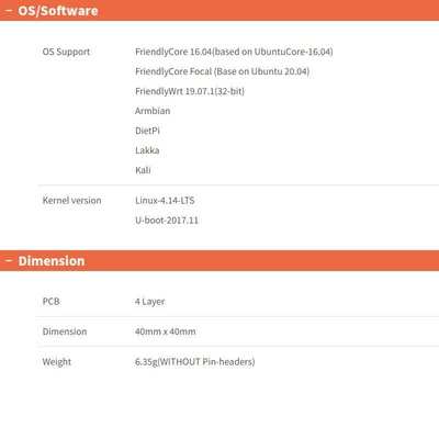 NanoPi Neo Core-LTS 512M RAM/8GB eMMC Allwinner H3 Cortex-A7