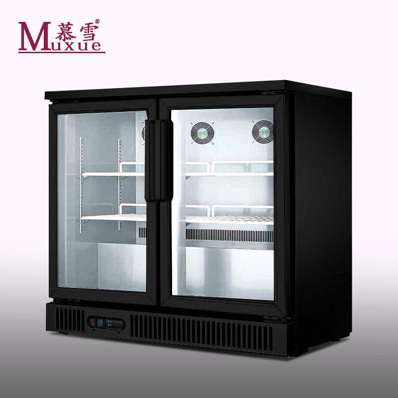慕雪黑色吧台啤酒柜酒吧酒水冷藏展示冷柜台下保鲜冰箱