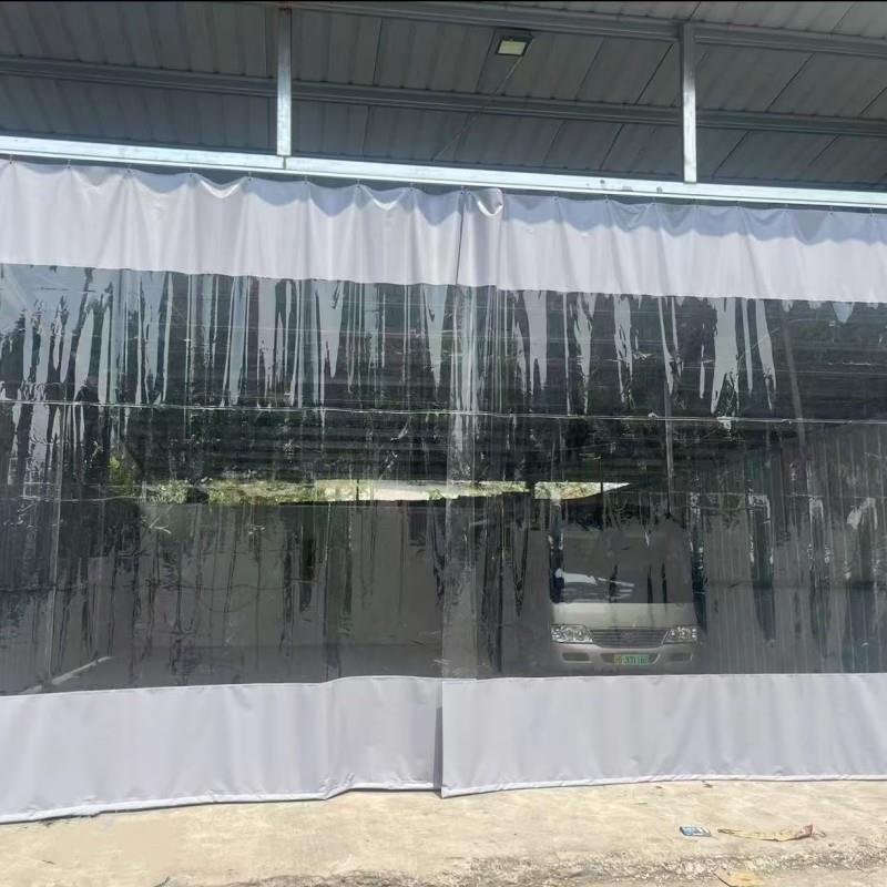 冬季户外防风挡雨帘可推拉透明保温帘工厂车间大门防尘帘2025新款