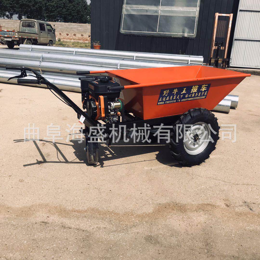 柴油手推车 窄路段运输柴油推车 山地爬坡能力强柴油翻斗小推车