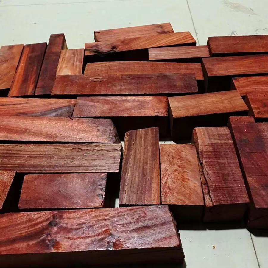 小叶紫檀木料 下脚料 边角料 木工diy红木原材料珠子练手料簪子料