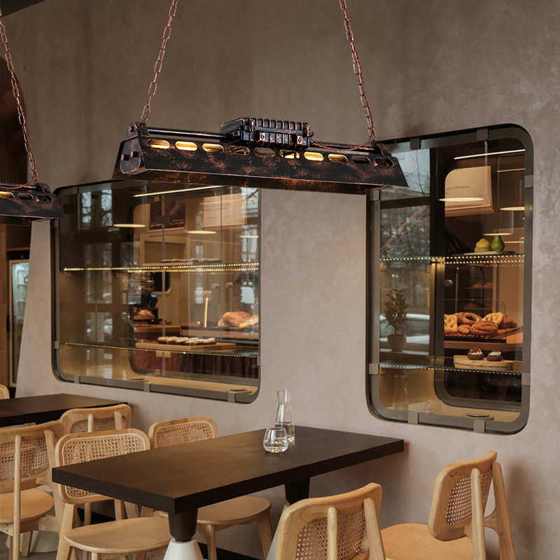 复古工业风吊灯创意个性loft怀旧餐厅办公室美式铁艺吊灯吧台灯具