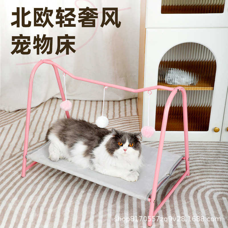 可床狗狗尺寸通用奢离地大床防潮宠物布落地北欧四季风轻拆洗猫咪