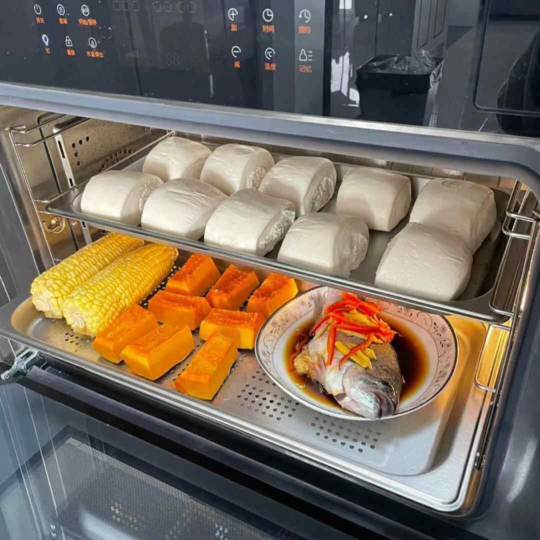 集成灶蒸箱蒸柜用304不锈钢蒸盘有孔无孔适用多型号尺寸烤盘蒸饭