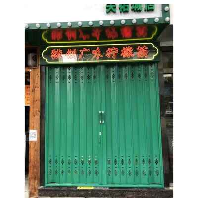 覆古和谐折叠门老式铁门封板门防盗不锈钢门餐厅装修门漆